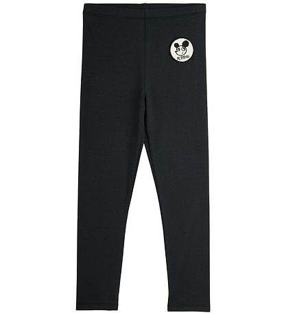 Mini Rodini Leggings - Ritzratz Patch - Sort