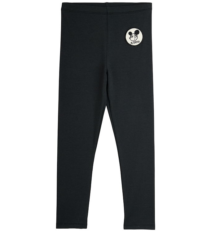 Mini Rodini Leggings - Ritzratz Patch - Sort