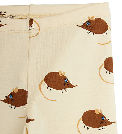 Mini Rodini Leggings - Elephant Shrew - Beige