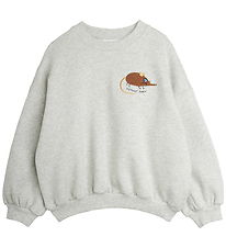 Mini Rodini Sweatshirt - Elephant Shrew - Gray Melange