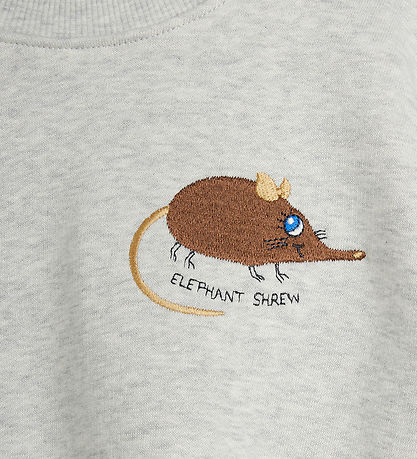Mini Rodini Sweatshirt - Elephant Shrew - Gray Melange