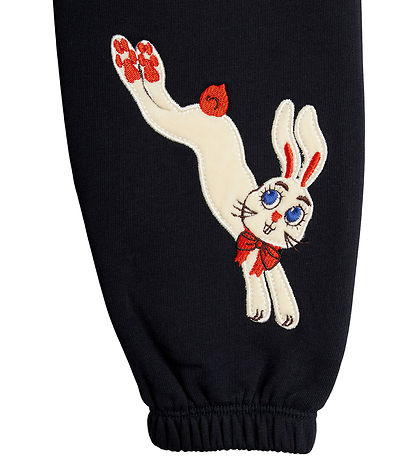 Mini Rodini Sweatpants - Rabbit - Sort