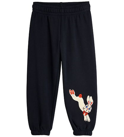 Mini Rodini Sweatpants - Rabbit - Sort