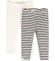 Thats Mine Leggings - Rib - Jia - 2-pak - Dark Grey Stripe