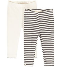 Thats Mine Leggings - Rib - Jia - 2-pak - Dark Grey Stripe