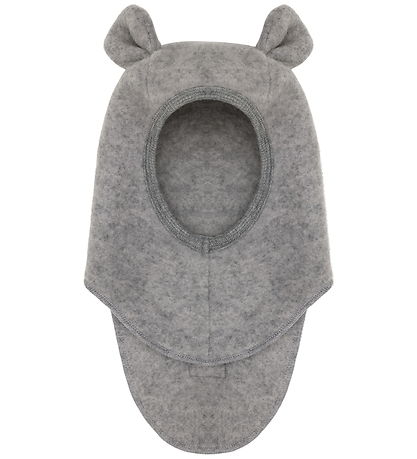Huttelihut Elefanthue - Uld - 1-lags - Medium Grey Melange m. Ør