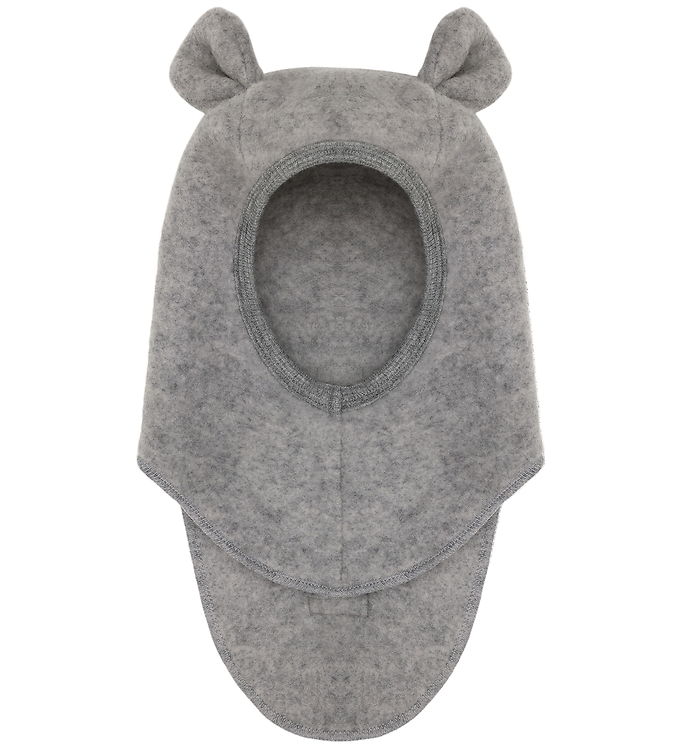 Huttelihut Elefanthue - Uld - 1-lags - Medium Grey Melange m. Ør