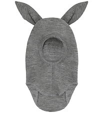 Huttelihut Elefanthue - Uld - 1-lags - Medium Grey Melange m. Ør