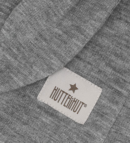 Huttelihut Elefanthue - Uld - 1-lags - Medium Grey Melange m. Ør