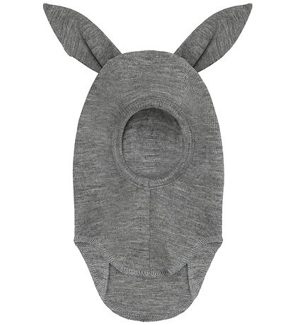 Huttelihut Elefanthue - Uld - 1-lags - Medium Grey Melange m. Ør