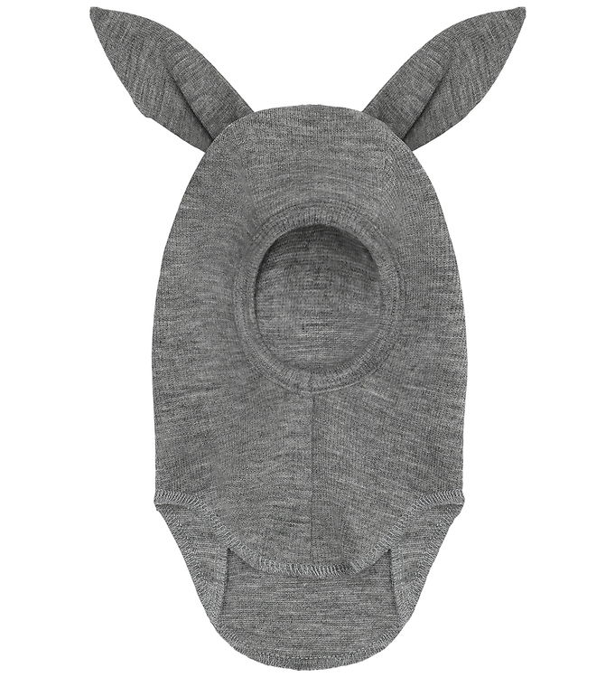 Huttelihut Elefanthue - Uld - 1-lags - Medium Grey Melange m. Ør