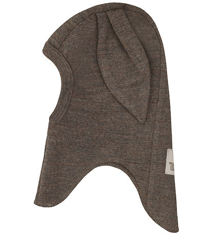 Huttelihut Elefanthue - Uld - 1-lags - Brown Melange m. Ører