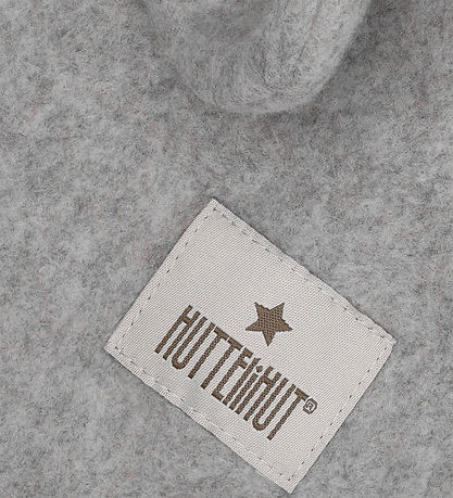 Huttelihut Elefanthue - Fleece - 1-lags - Medium Grey Melange m.