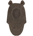 Huttelihut Elefanthue - Uld - 1-lags - Brown Melange m. Ører