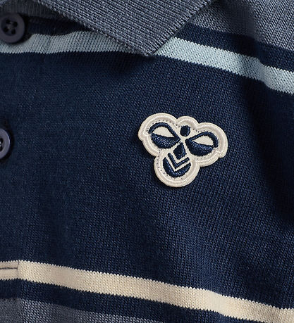 Hummel Polobluse - HmlMini - Loose - Stripe - Flint Stone