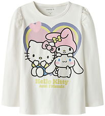 Name It Bluse - NmfDuri - Hello Kitty - Cloud Dancer
