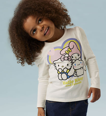 Name It Bluse - NmfDuri - Hello Kitty - Cloud Dancer