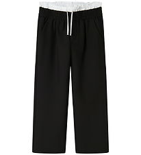 Name It Bukser - NkfOjetta - Black/Bright White