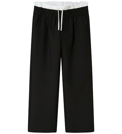 Name It Bukser - NkfOjetta - Black/Bright White
