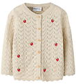 Name It Cardigan - Strik - NmfHimali - Peyote Melange/Strawberry