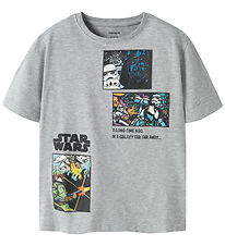 Name It T-shirt - Starwars - NkmMylle - Grey Melange