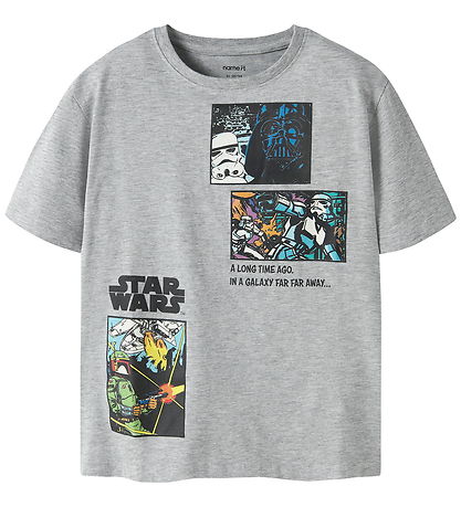 Name It T-shirt - Starwars - NkmMylle - Grey Melange