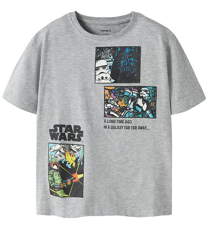 Name It T-shirt - Starwars - NkmMylle - Grey Melange