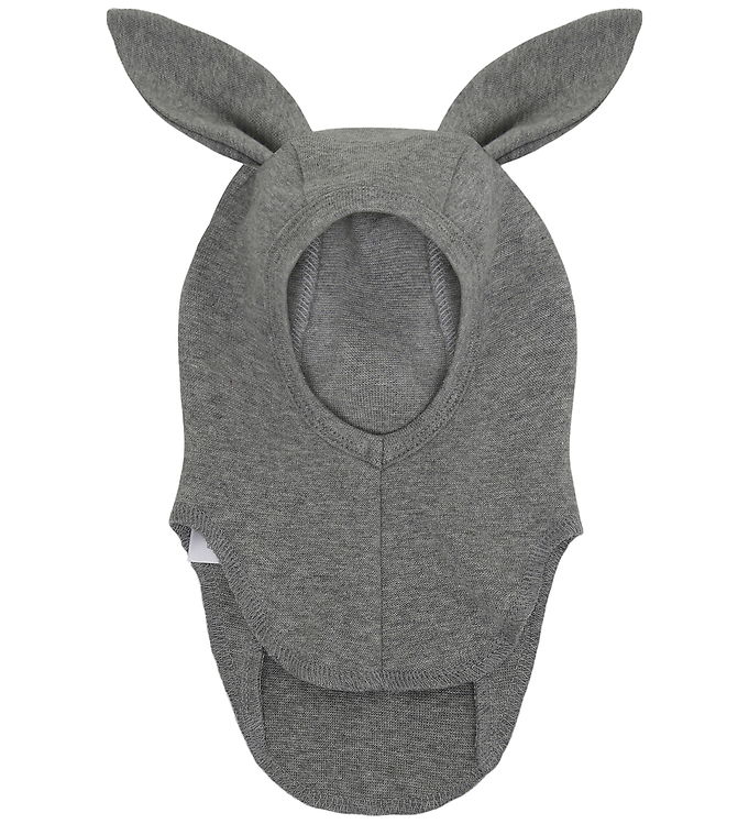 Huttelihut Elefanthue - 1-lags - Medium Grey Melange m. Ører