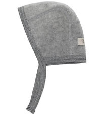 Huttelihut Babyhjelm - Uldfleece - Medium Grey Melange