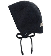Huttelihut Babyhjelm - Uldfleece - Navy Melange