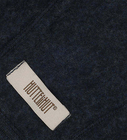 Huttelihut Babyhjelm - Uldfleece - Navy Melange