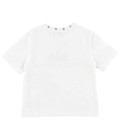 Dolce & Gabbana T-shirt - Hvid m. Blomst Dolce & Gabbana T-shirt - Hvid m. Blomst