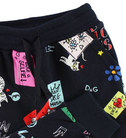 Dolce & Gabbana Sweatpants - Navy m. Print Dolce & Gabbana Sweatpants - Navy m. Print