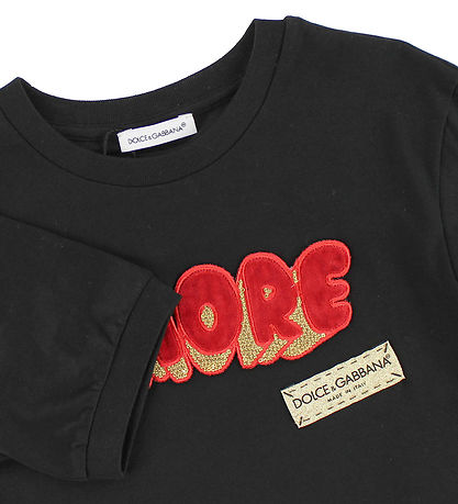 Dolce & Gabbana T-Shirt - Zwart m. Amore