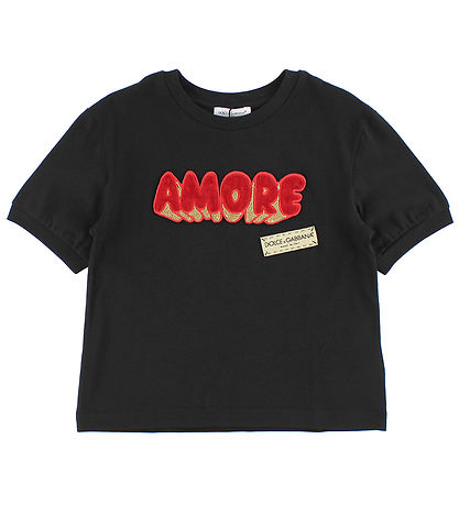 Dolce & Gabbana T-Shirt - Zwart m. Amore
