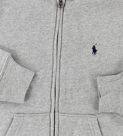 Polo Ralph Lauren Cardigan - Sweat - Gråmeleret m. Logo Polo Ralph Lauren Cardigan - Sweat - Gråmeleret m. Logo