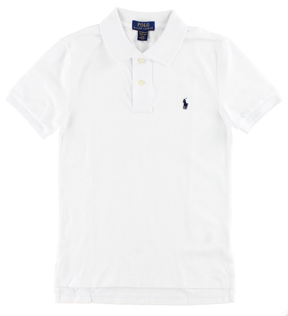 Boy Short Sleeved Classic Polo White str. 14-16år