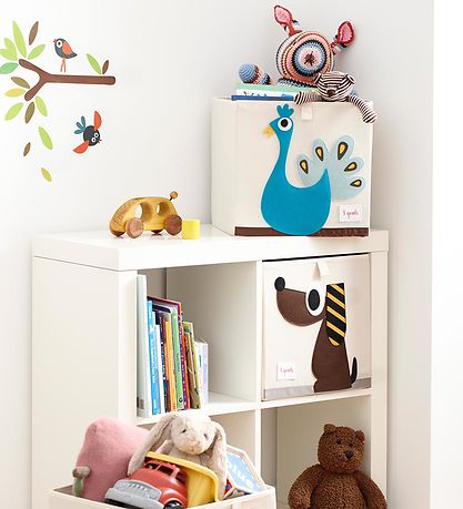 Boîte de rangement 3 Sprouts - 33x33x33 - Paon Boîte de rangement 3 Sprouts - 33x33x33 - Paon