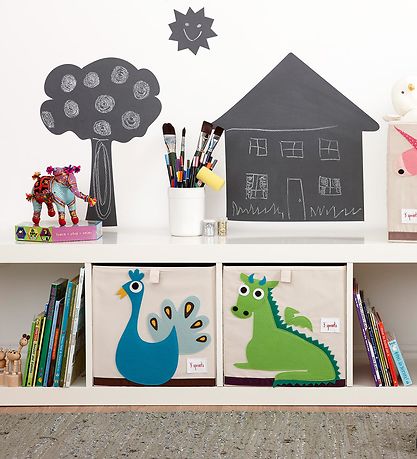 Boîte de rangement 3 Sprouts - 33x33x33 - Paon Boîte de rangement 3 Sprouts - 33x33x33 - Paon