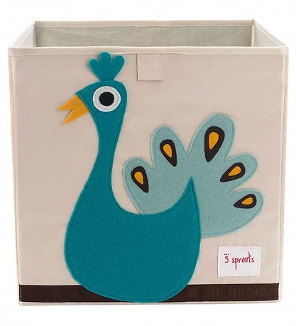 Boîte de rangement 3 Sprouts - 33x33x33 - Paon Boîte de rangement 3 Sprouts - 33x33x33 - Paon