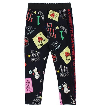 Dolce & Gabbana Leggingsit - Laivastonsininen, Printti