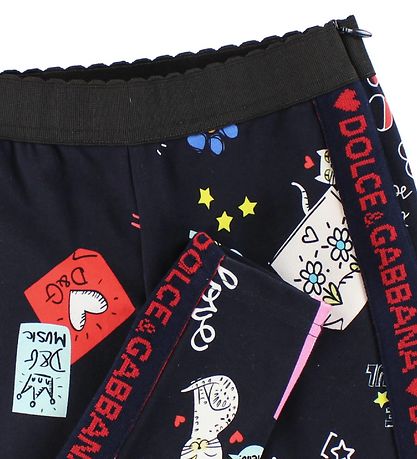 Dolce & Gabbana Leggingsit - Laivastonsininen, Printti