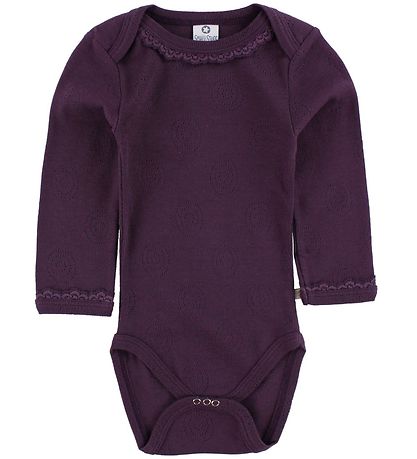 Body m/l Smallstuff - Prune av. Pointelle/Dentelle Body m/l Smallstuff - Prune av. Pointelle/Dentelle
