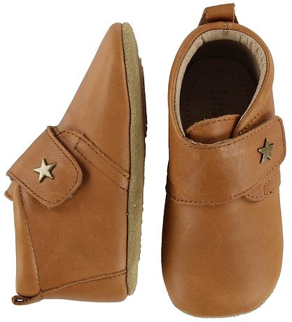 Chaussures en cuir à semelle souple Bisgaard - Cognac av. Étoile Chaussures en cuir à semelle souple Bisgaard - Cognac av. Étoile