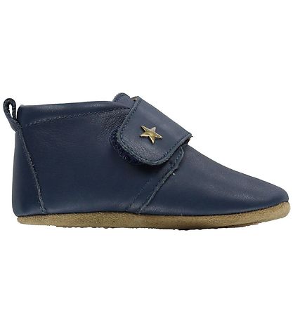Bisgaard Soft Sole Leather Shoes - Navy w. Star Bisgaard Soft Sole Leather Shoes - Navy w. Star
