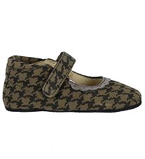 En Fant Ballerina Slippers - Brown/Black w. Pattern En Fant Ballerina Slippers - Brown/Black w. Pattern