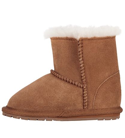 Bottes en peluche EMU Australia - Toddle - Marron av. Velcro