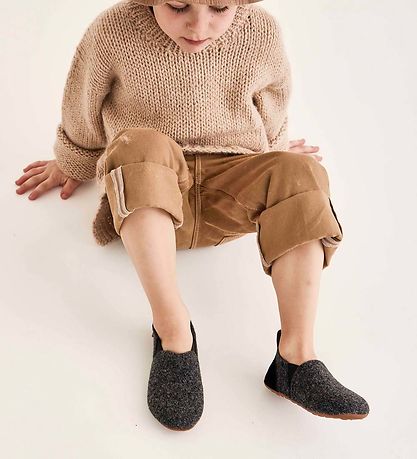Chaussons Bisgaard - Laine - Wool Sailor - Gris Charbon Chaussons Bisgaard - Laine - Wool Sailor - Gris Charbon