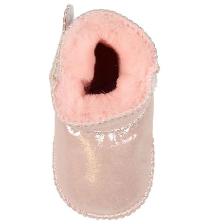 En Fant Lammeskindsfutter m. For - Lyserød Metallic