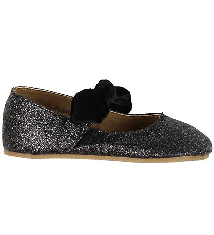 Petit by Sofie Schnoor Ballerina Slippers - Glitter w. Bow Petit by Sofie Schnoor Ballerina Slippers - Glitter w. Bow